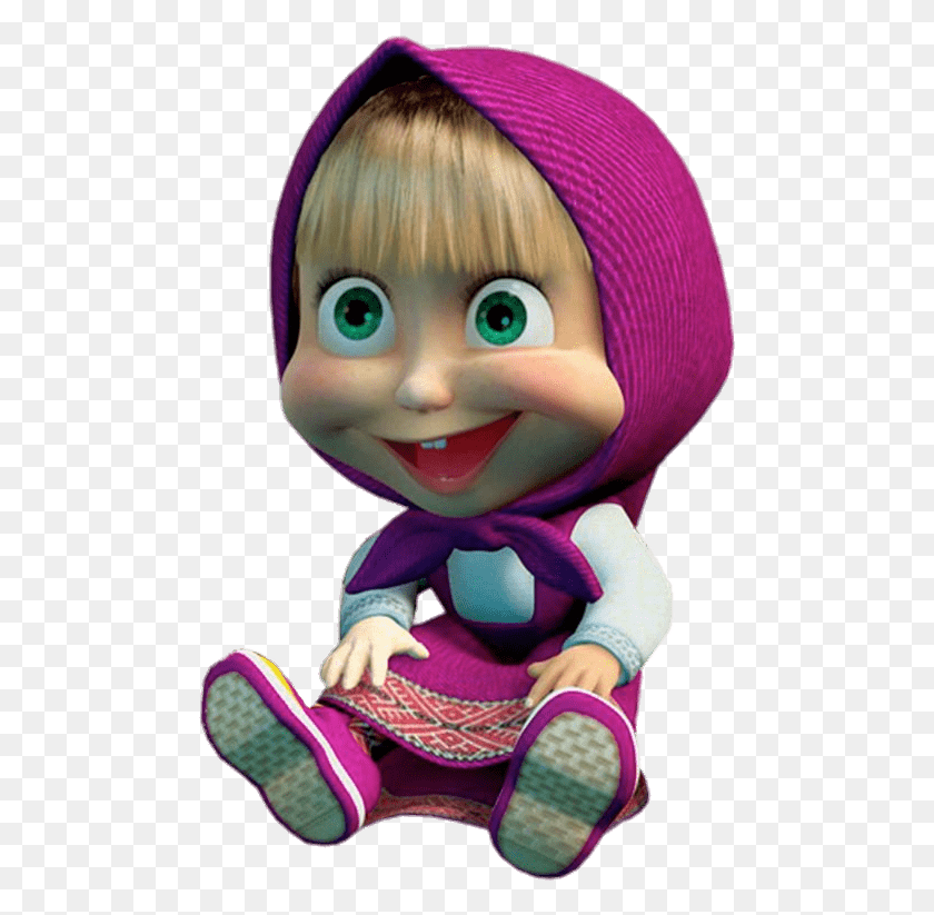 484x763 Masha Big Smile Masha And The Bear Cup, Doll, Toy, Person HD PNG Download
