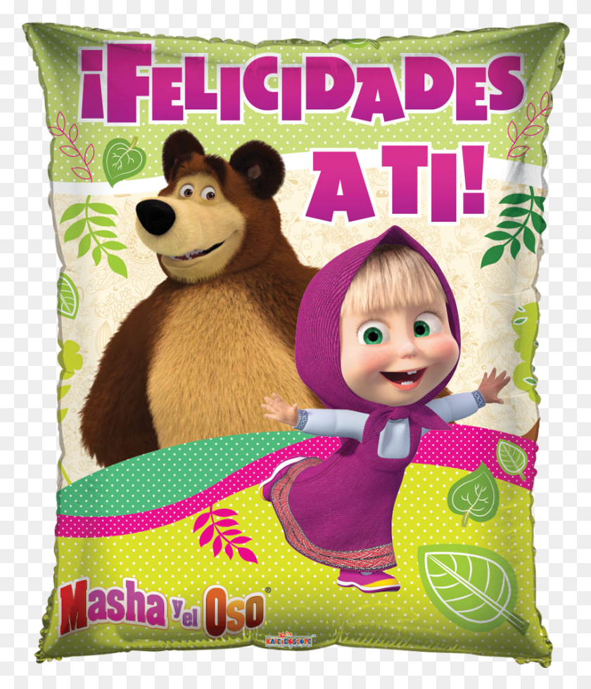 Masha Y El Oso Felicidade Feliz Masha Y El Oso, Pillow, Cushion, Toy HD PNG Download