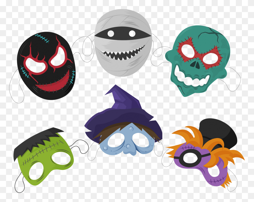 2007x1572 Mask Euclidean Creative Transprent Free, Doodle HD PNG Download