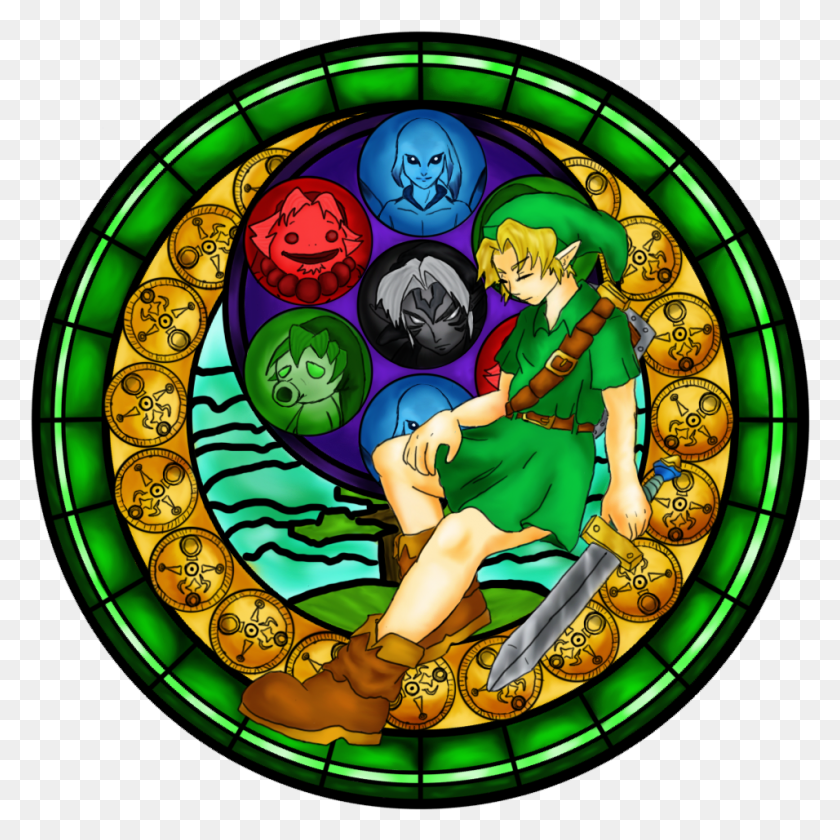 956x956 Mask Window Stained Glass Artwork Zelda, Person, Human HD PNG Download