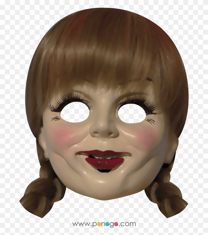 685x889 Maske Arivi Annabelle Doll Mask, Head, Toy, Person HD PNG Download
