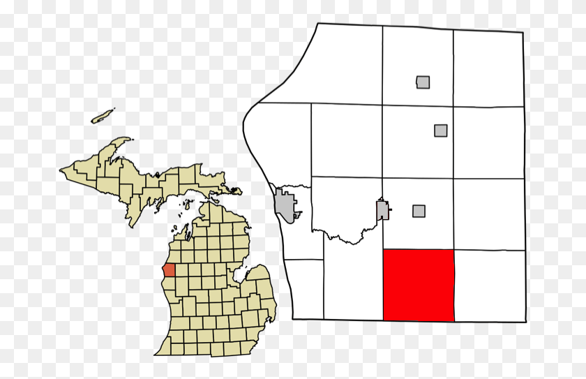 673x483 Descargar Png Mason County Michigan Incorporated Y No Incorporated Fort Custer Recreation Area Lake, Parcela, Diagrama, Persona Hd Png