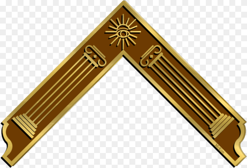 850x578 Masonic Worshipful Master Symbols, Bronze Sticker PNG