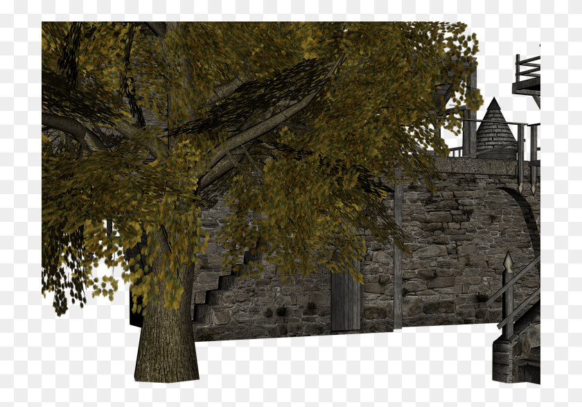 721x527 Masonry Middle Ages Historically Castle Building Larch, Street, City, Road HD PNG Download