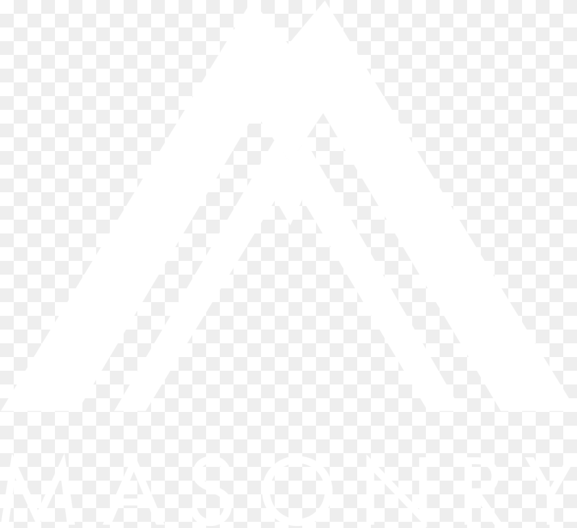 1411x1291 Masonry White Trans Triangle, Logo Transparent PNG