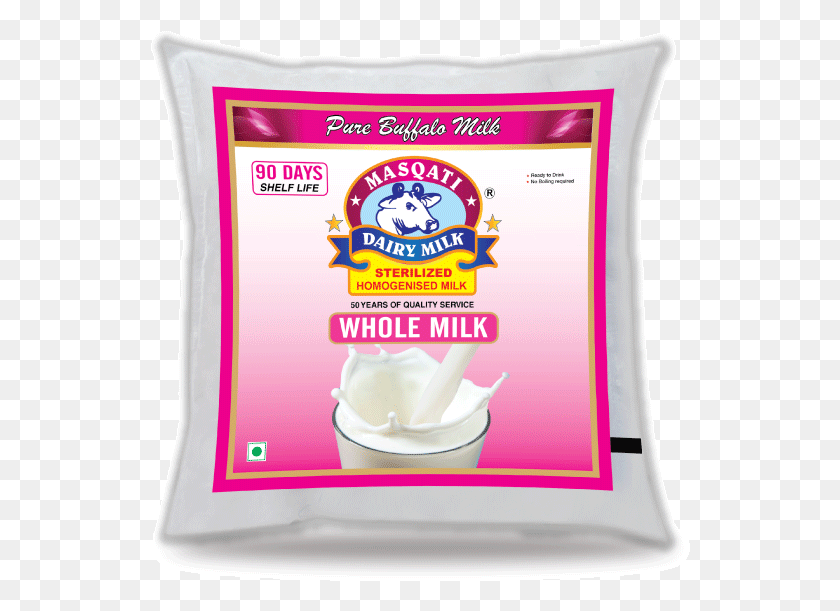 540x551 Masqati Uht Poly Pack Toned Milk Masqati Milk, Food, Dessert, Cream HD PNG Download