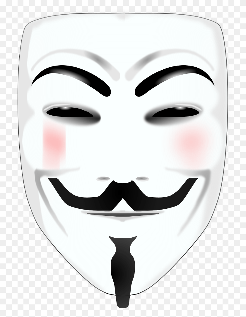 754x1023 Masque De Guy Fawkes Arbor Par V V For Vendetta, Mask, Stencil, Label HD PNG Download