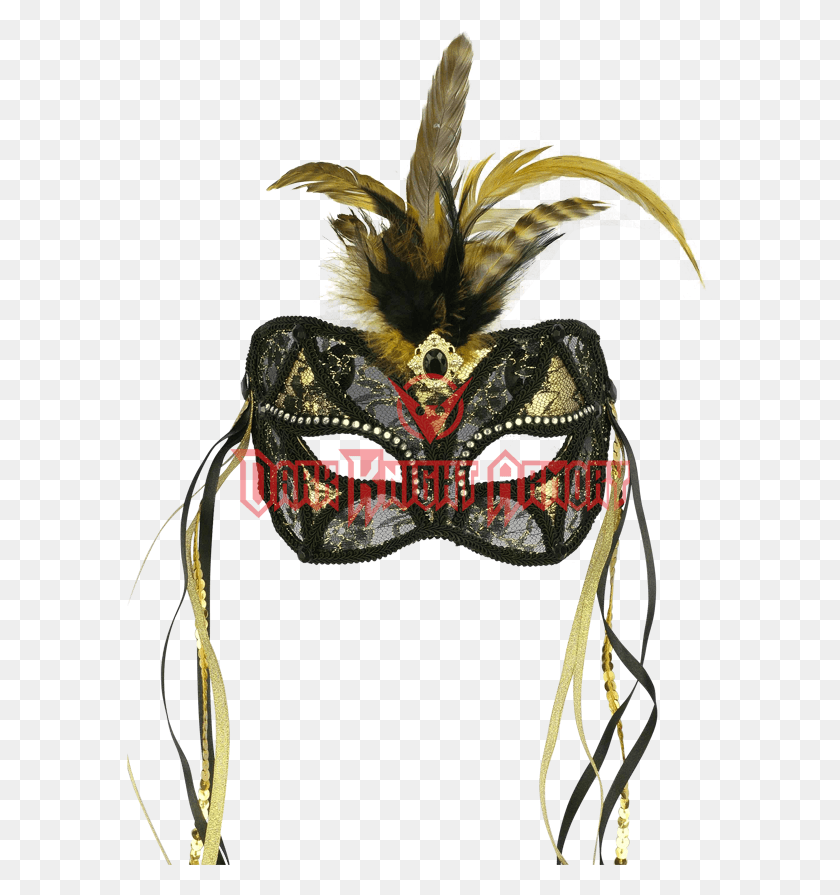 587x835 Masquerade Mask Black And Gold Lace, Crowd, Accessories, Accessory HD PNG Download