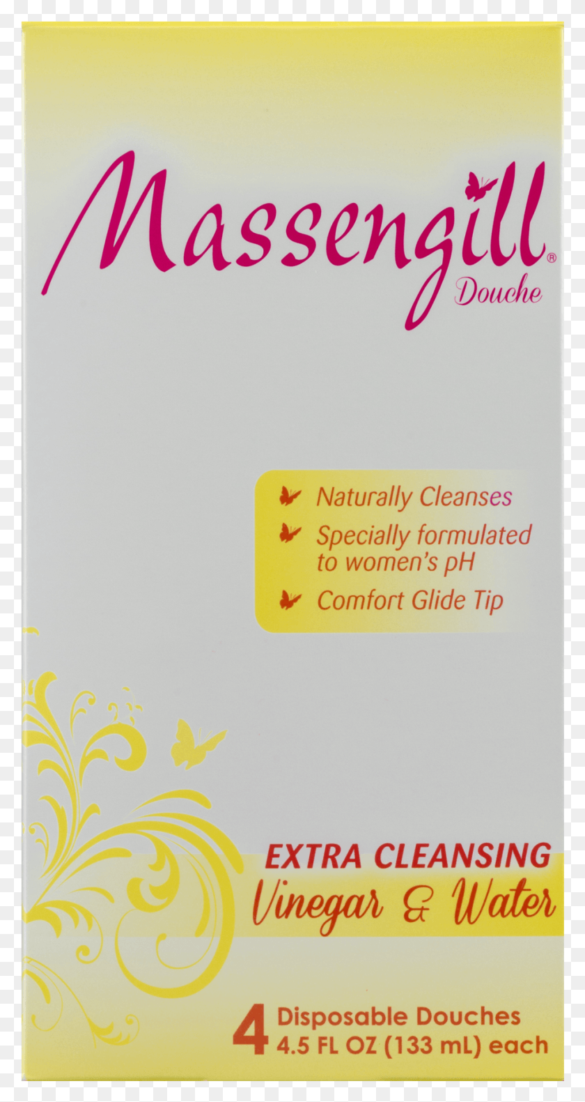 923x1801 Massengill Disposable Douches Extra Cleansing Vinegar Cosmetics, Text, Poster, Advertisement HD PNG Download
