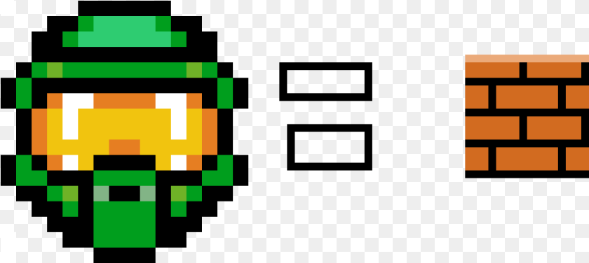 Master Chief Helmet Pixel Art Transparent PNG