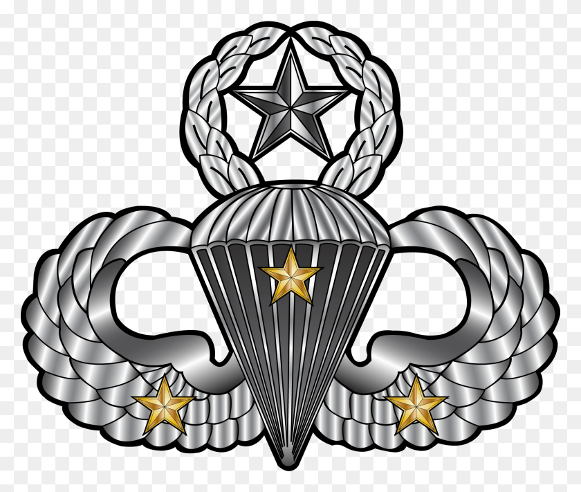 1894x1582 Master Jump Wings This Is A Detailed Illustration Of Airborne Combat Jump Wings, Symbol, Emblem, Logo HD PNG Download