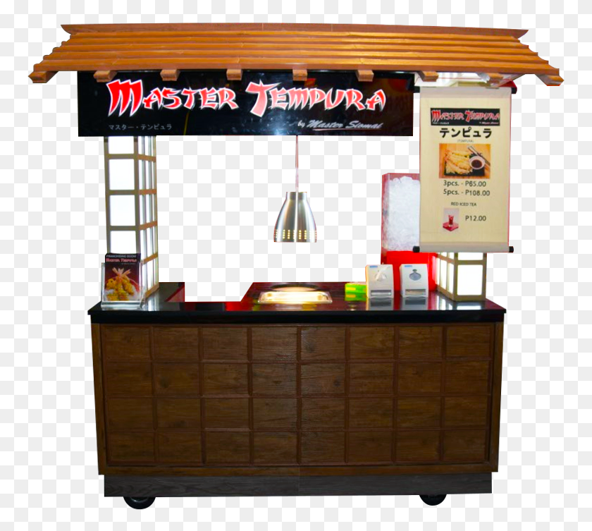 763x693 Master Tempura Cart Fast Food Stall Design, Furniture, Table, Desk HD PNG Download