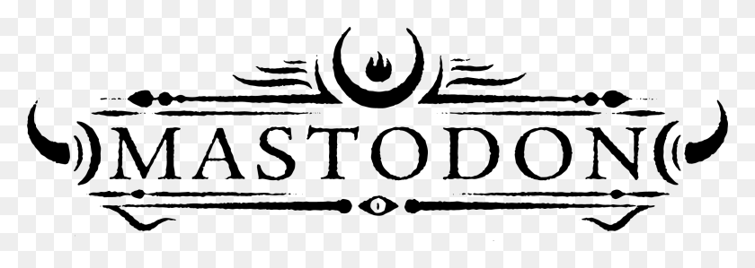 2263x696 Mastodon Logo Mastodon Emperor Of Sand Logo, Text, Label, Stencil HD PNG Download