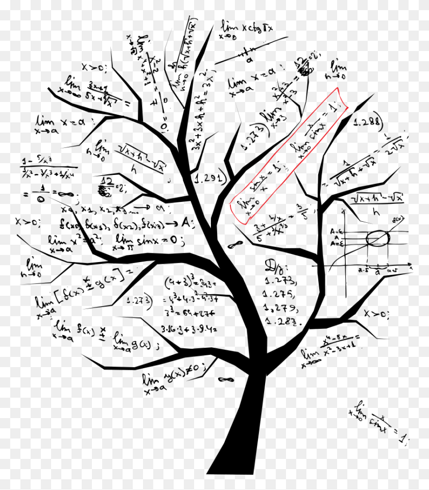 839x970 Mathematics Euclidean Stock Vektor Pohon Hitam Putih, Text, Alphabet, Crowd HD PNG Download