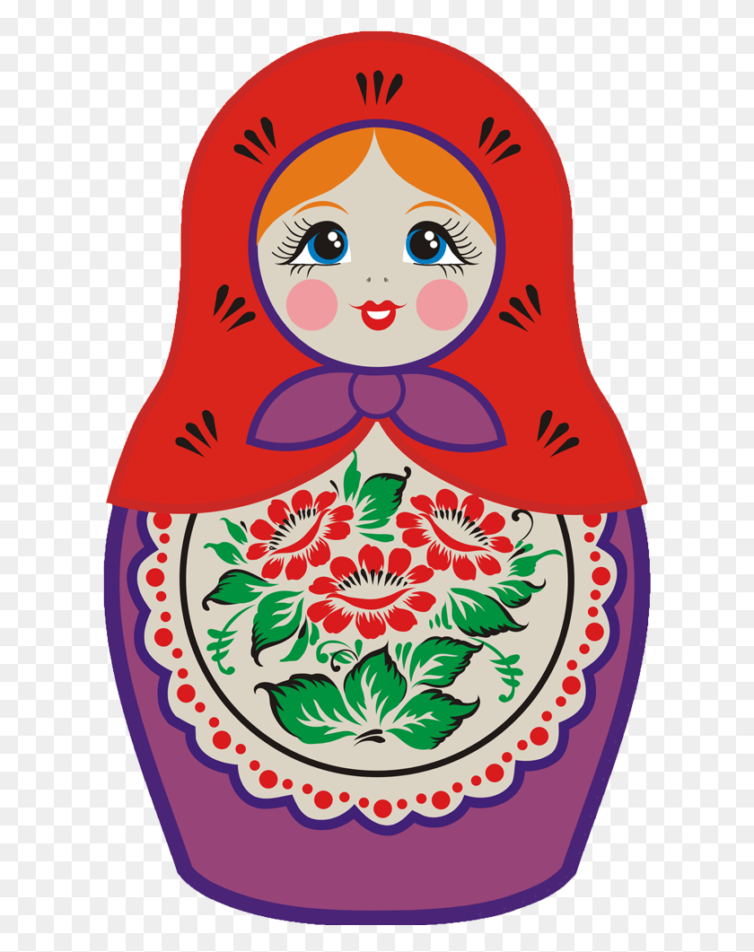 611x1001 Matryoshka Doll Matreshka Risunok, Floral Design, Pattern, Graphics HD PNG Download