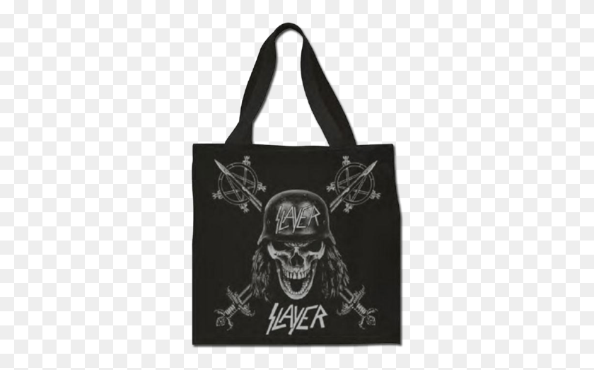 302x463 Matte Wermacht Skull Black Tote Slayer, Tote Bag, Bag, Person HD PNG Download