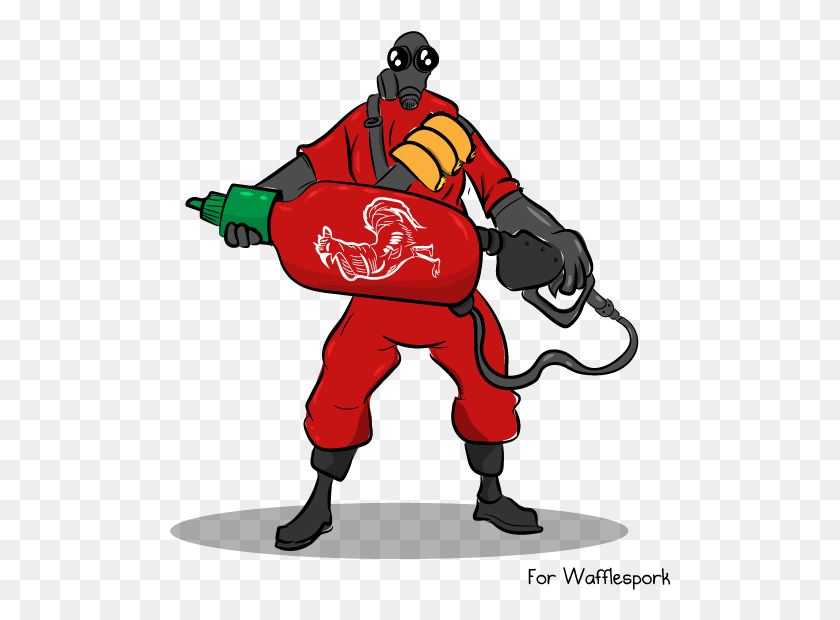 502x560 Matthew Inman Of The Oatmeal Drew The Pyro From Tf2 Easy To Draw Pyro, Clothing, Apparel, Person HD PNG Download
