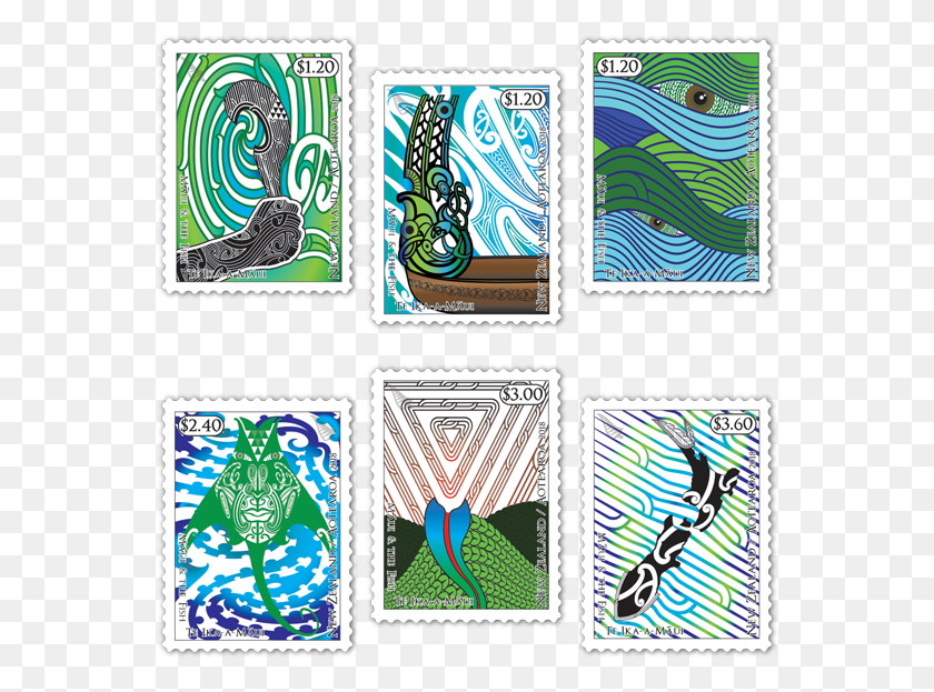 560x563 Maui And The Fish Christmas Stamps, Postage Stamp, Bird, Animal HD PNG Download