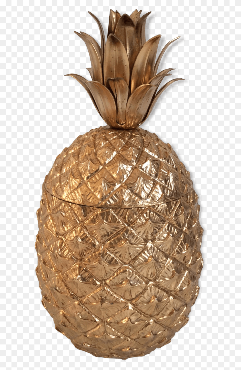610x1229 Mauro Manetti Gold Pineapple Ice Bucket Pineapple, Fruit, Plant, Food HD PNG Download