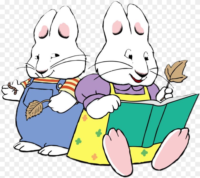 Max And Ruby Looking At Leaves, Person, Reading, Book, Publication Clipart PNG