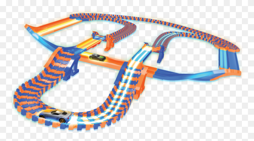 844x441 Max Flex 300 Rc Glow In The Dark Dual Race Set Giveaway Bungee Cord, Aircraft, Vehicle, Transportation HD PNG Download