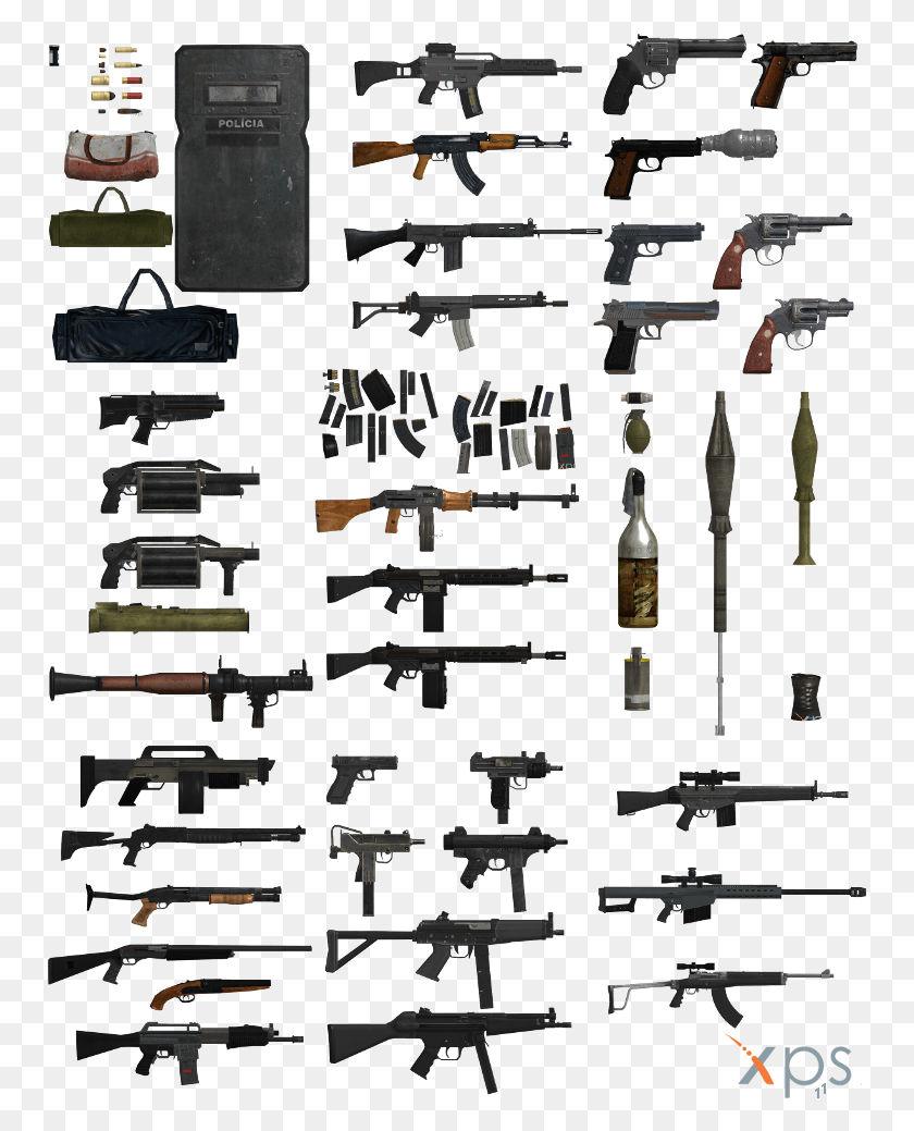 754x979 Descargar Png / Max Payne 3 Pistolas, Arma, Arma, Arma Hd Png