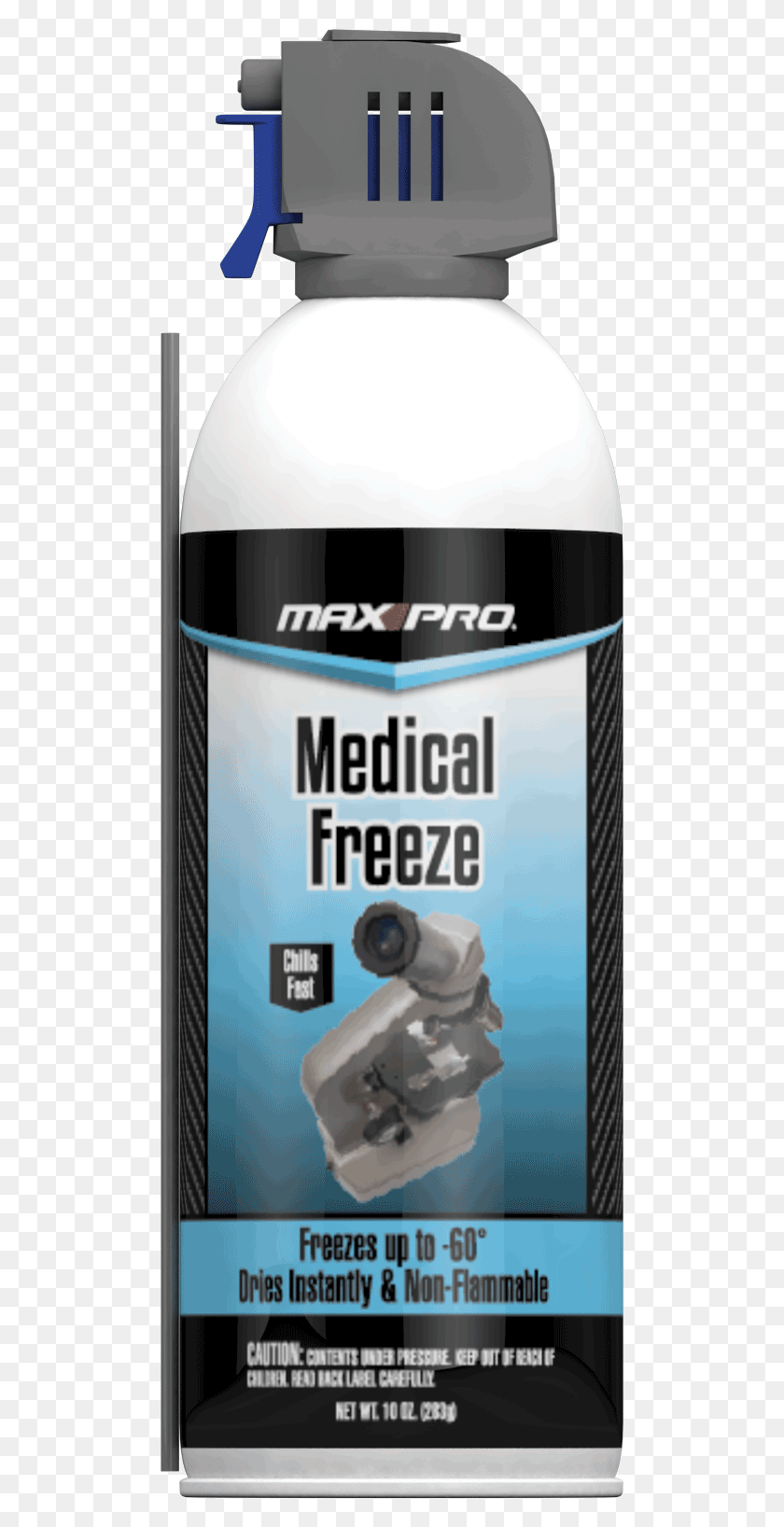 497x1576 Max Pro Medical Freeze Spray Разработан Для Быстрого Медицинского Замораживания Спрея, Жестяная Банка, Этикетка Hd Png Скачать