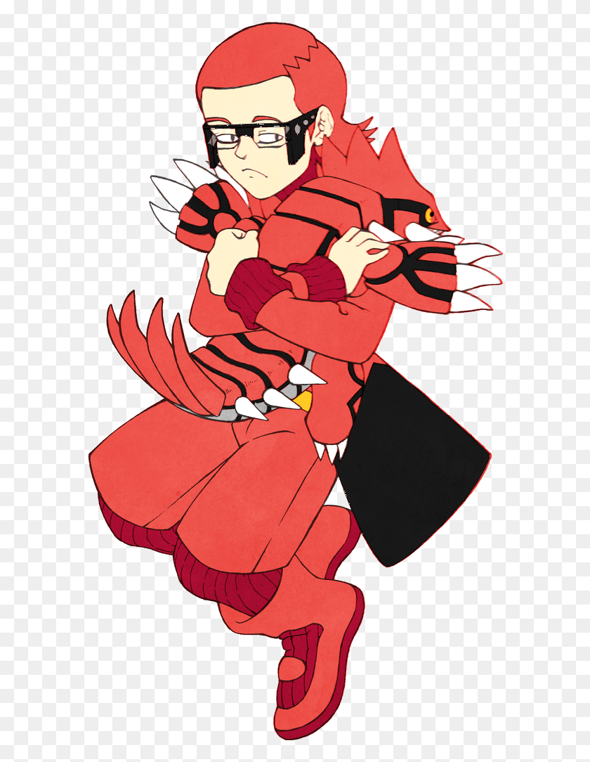 592x1024 Maxie And A Chibi Groudon Png / Maxie Png