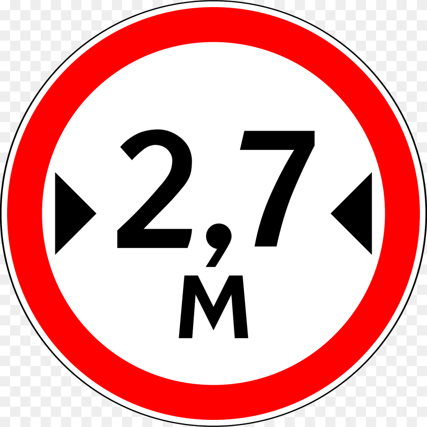 Maximum Width Sign In Russia Clipart, Symbol, Road Sign Sticker PNG