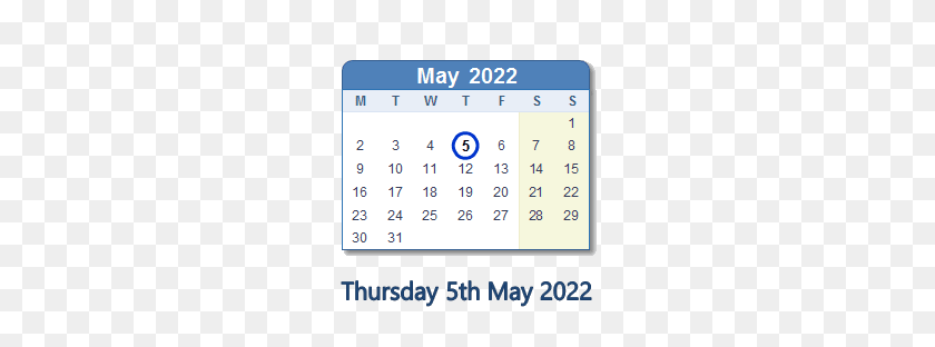 280x252 May 2022 Calendar HD PNG Download
