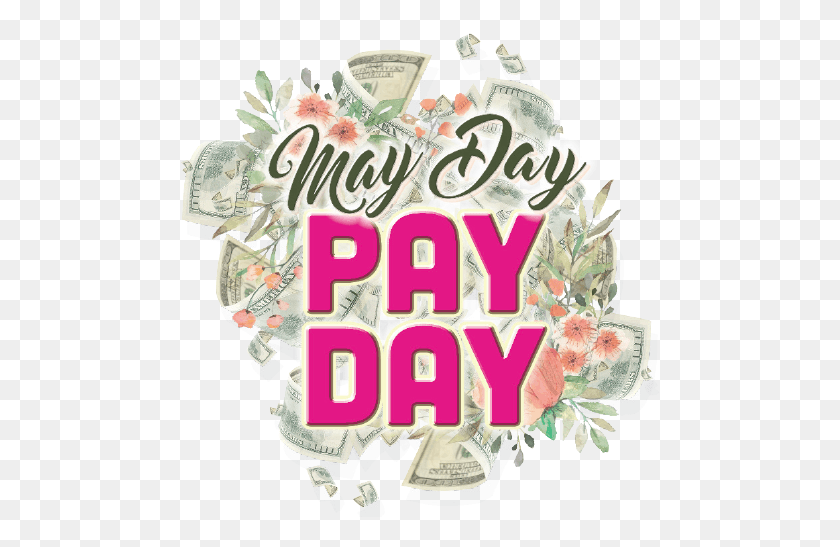 483x487 May Day Pay Day Label, Advertisement, Poster, Birthday Cake Descargar Hd Png