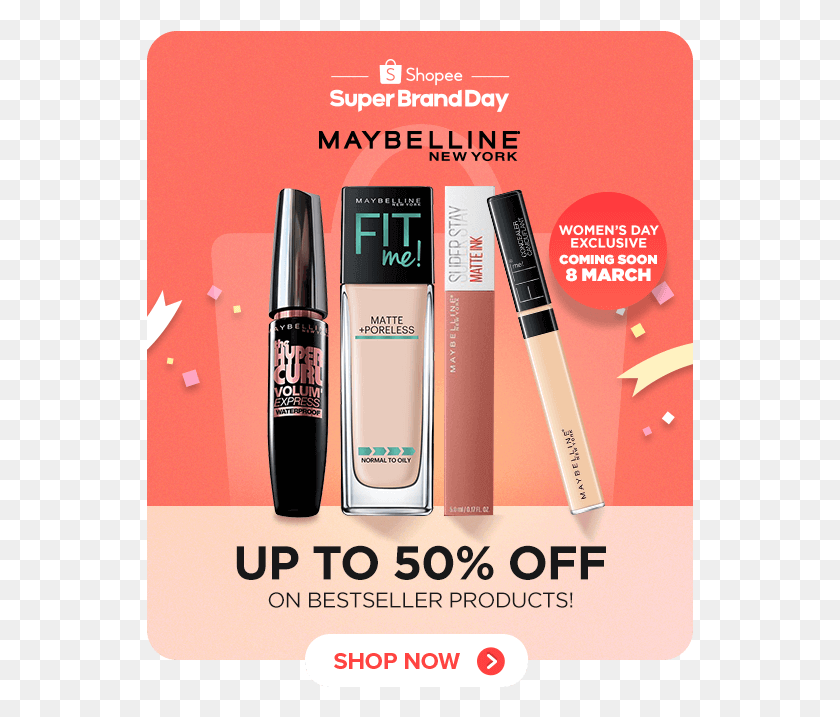 547x657 Maybelline Super Brand Day Up To 50 Off Super Brand Day Sale, Cosmetics, Pen, Mobile Phone HD PNG Download