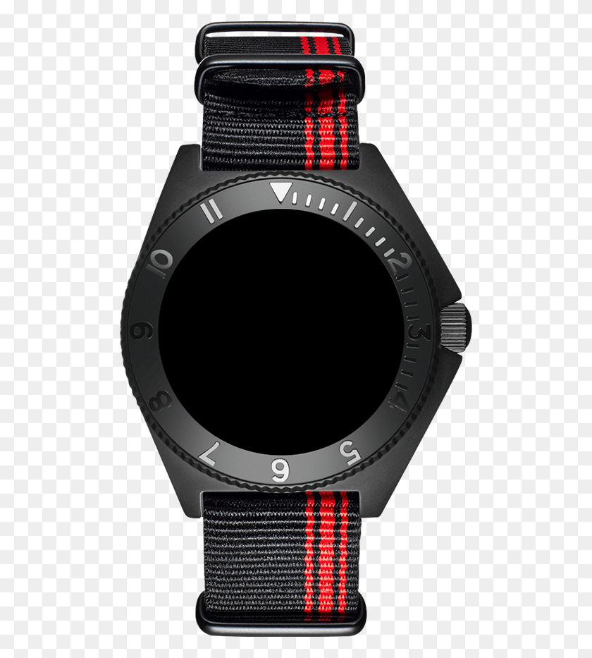 500x873 Mayfair Strap Nato Blackred Stripe Bamford Watch Department, Wristwatch, Digital Watch, Camera HD PNG Download