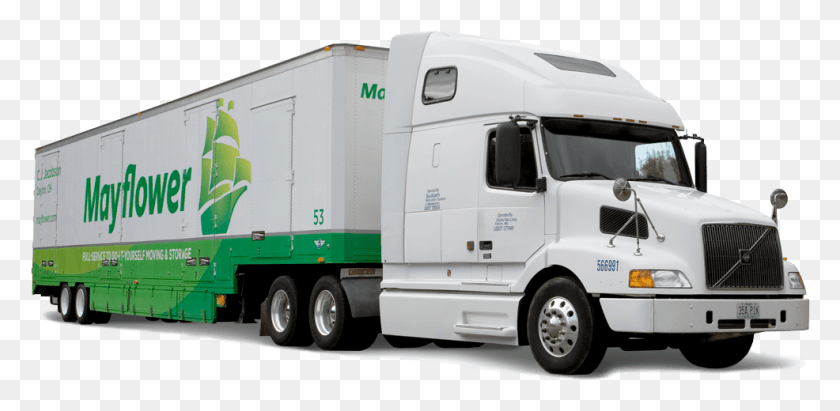 986x444 Mayflower Truck Mayflower Moving, Vehicle, Transportation, Trailer Truck HD PNG Download