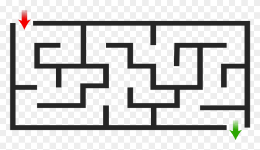 833x453 Maze Simple Maze, Pac Man, Labyrinth, Pattern HD PNG Download