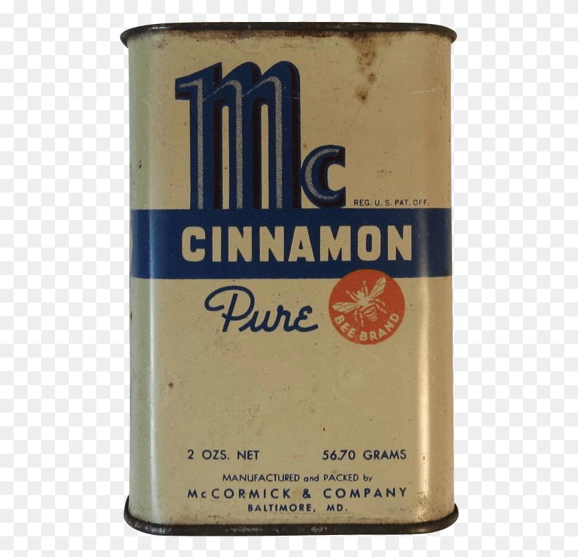 494x750 Mccormick Bee Brand Cinnamon Spice Tin Spice Tins Spice, Book, Bottle, Can HD PNG Download