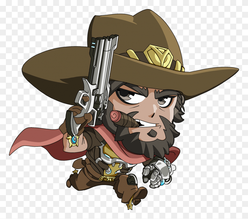 1797x1571 Mccree Cute Spray, Clothing, Apparel, Cowboy Hat HD PNG Download