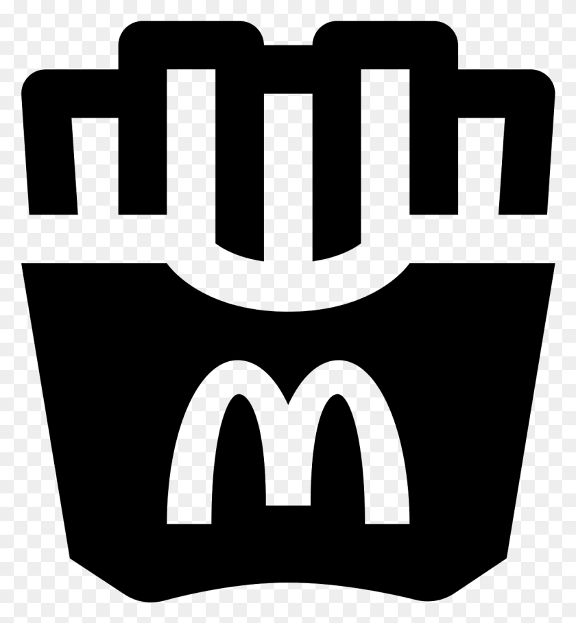 1160x1264 Mcdonald S French Fries Icon Бесплатная Черно-Белая Иконка Mcdonalds, Серый, World Of Warcraft Hd Png Скачать