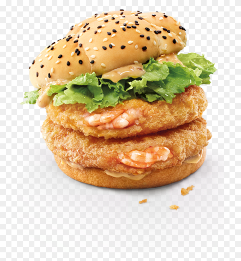 721x850 Mcdonald Singapore Ebi Burger, Food, Plant, Bread HD PNG Download