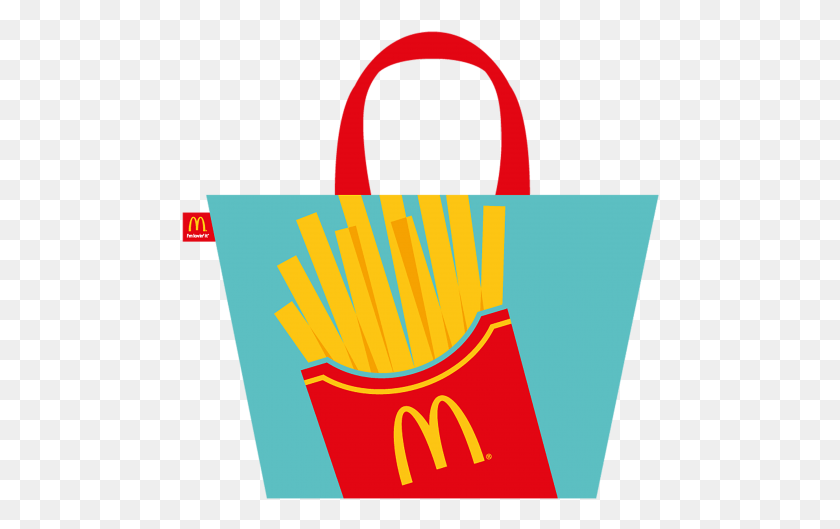 478x469 Mcdonalds Bag Mcdonald French Fries Package Icon, Shopping Bag, Tote Bag, Text HD PNG Download