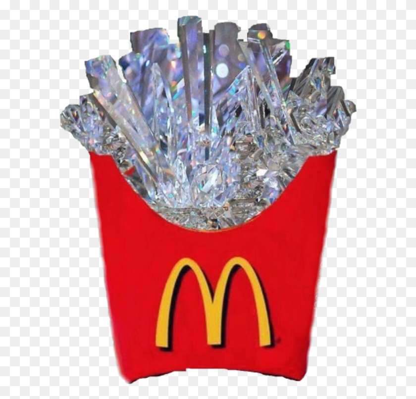 600x746 Mcdonalds Crystals Fries French Fries Food Freetoedit Sara Shakeel, Aluminium, Foil, Crystal HD PNG Download