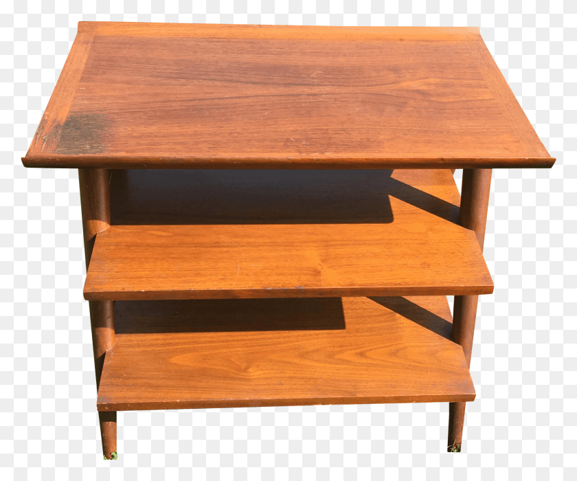 2417x1986 Mcentury Modern 3 Tier Wooden Table On Chairish Coffee Table, Furniture, Coffee Table, Drawer HD PNG Download