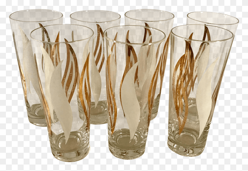 2697x1806 Mcentury Modern Gold Amp White Highball Glasses Vase Descargar Hd Png