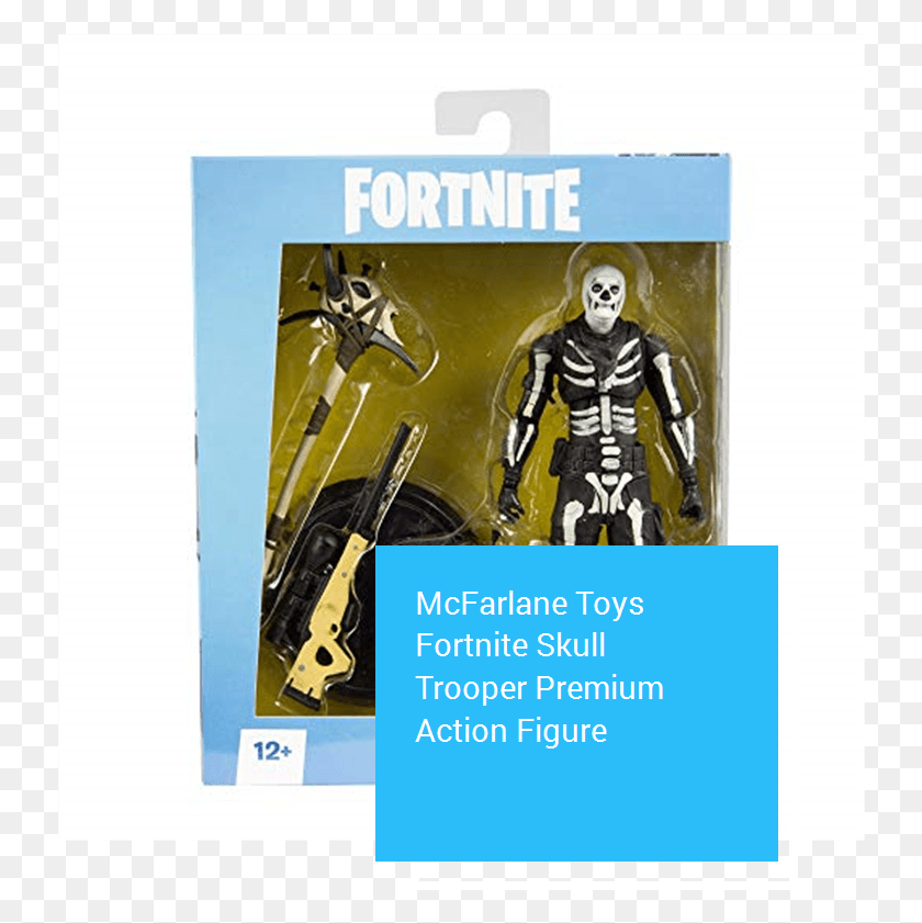 736x781 Mcfarlane Toys Fortnite Skull Trooper Acción Premium Fortnite Skull Trooper Figura De Acción, Persona, Humano, Actividades De Ocio Hd Png Descargar