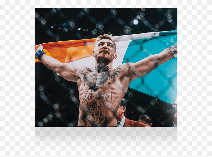 571x563 Mcgregor And Irish Flag Conor Mcgregor Mix, Skin, Person, Human HD PNG Download