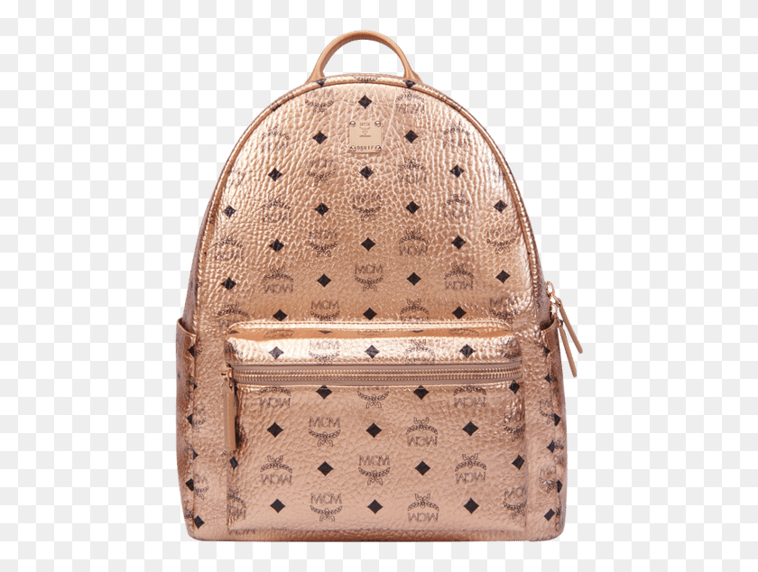 457x574 Mcm Backpack Mcm Rose Gold Backpack, Bag, Purse, Handbag HD PNG Download