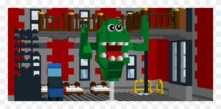 1343x613 Mcs Ghostbusters Firehouse Playset M Cartoon, Minecraft, Robot HD PNG Download