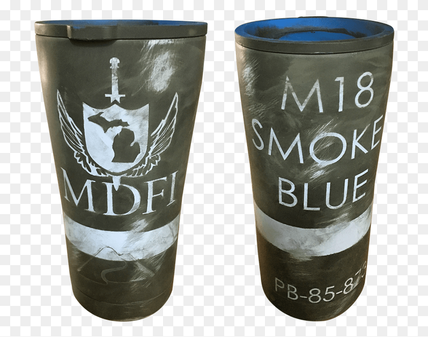 708x601 Mdfi Cerekote Smoke Grenade Tumbler Cup, Glass, Coffee Cup, Beer Hd Png