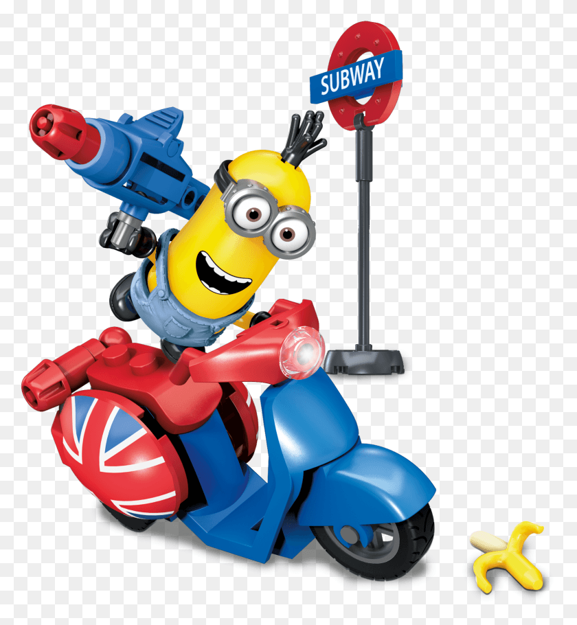 1548x1687 Me Toy Mega Minion Despicable Minions Block Image Category Minions Mega Bloks Scooter Escape, Transportation, Vehicle, Motor Scooter HD PNG Download