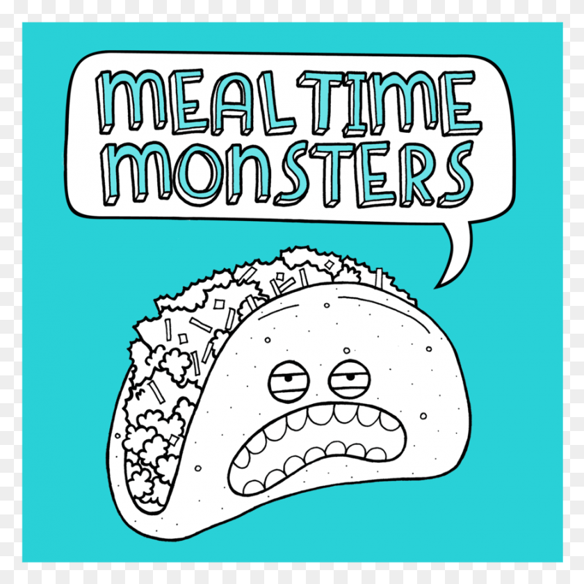 871x872 Mealtime Monsters Coloring Book, Plant, Vegetable, Food HD PNG Download